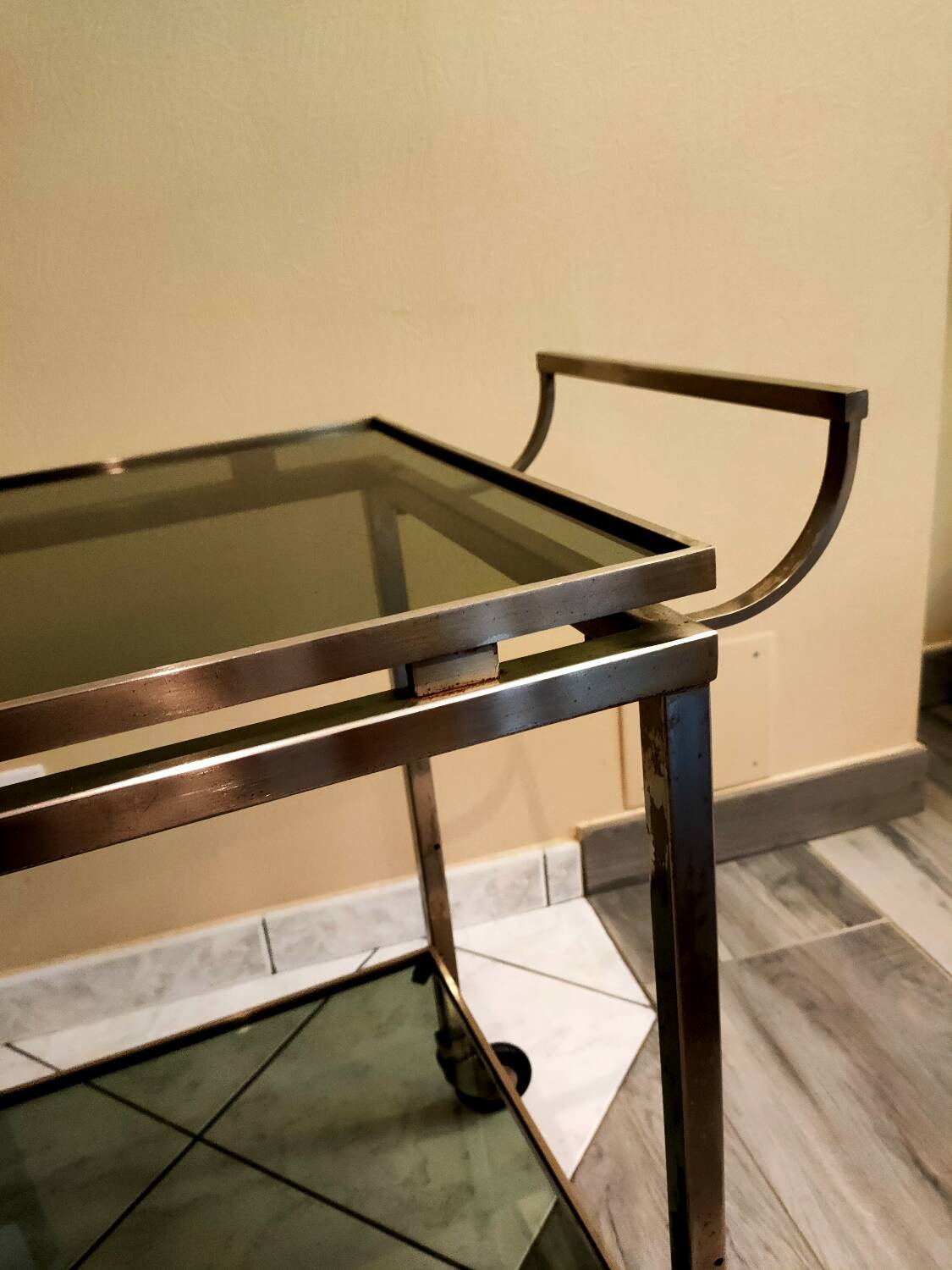 Vintage Guy Lefevre bar cart