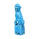 Large Foo Dog Temple Lion Blue Glazed Ceramic 32cm