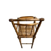 Ancienne chaise haute bébé ou poupée bambou début XXème