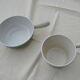Set of 2 pans Le Creuset blue/green pattern 70s