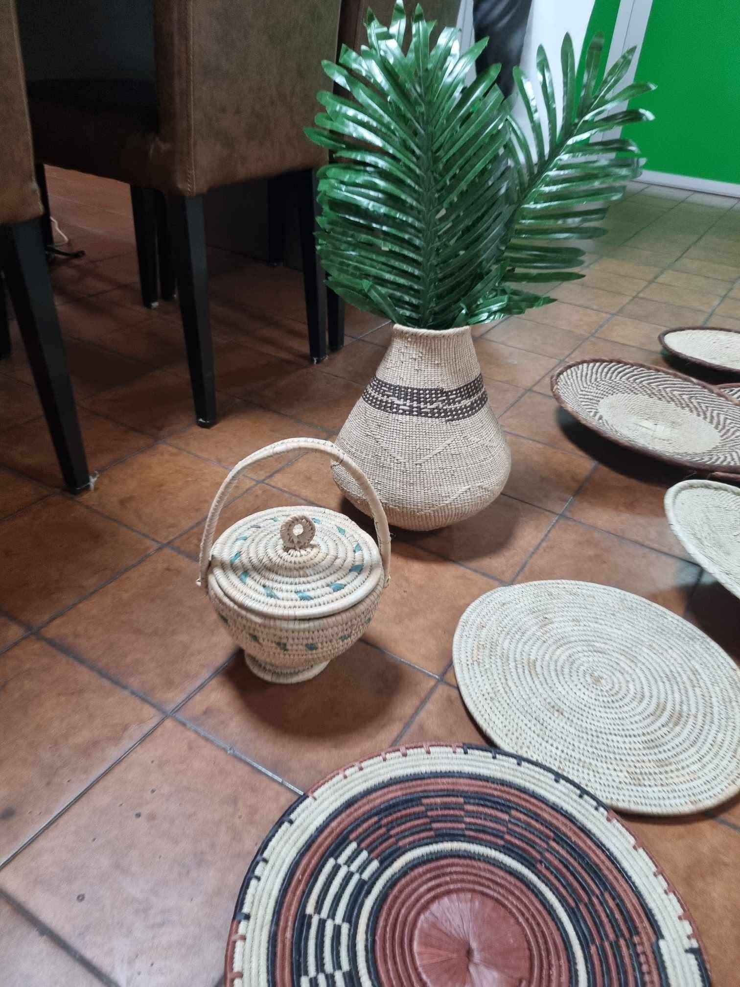 Set of 3 Woven African Baskets – Fulani Mbeedu from Cameroon