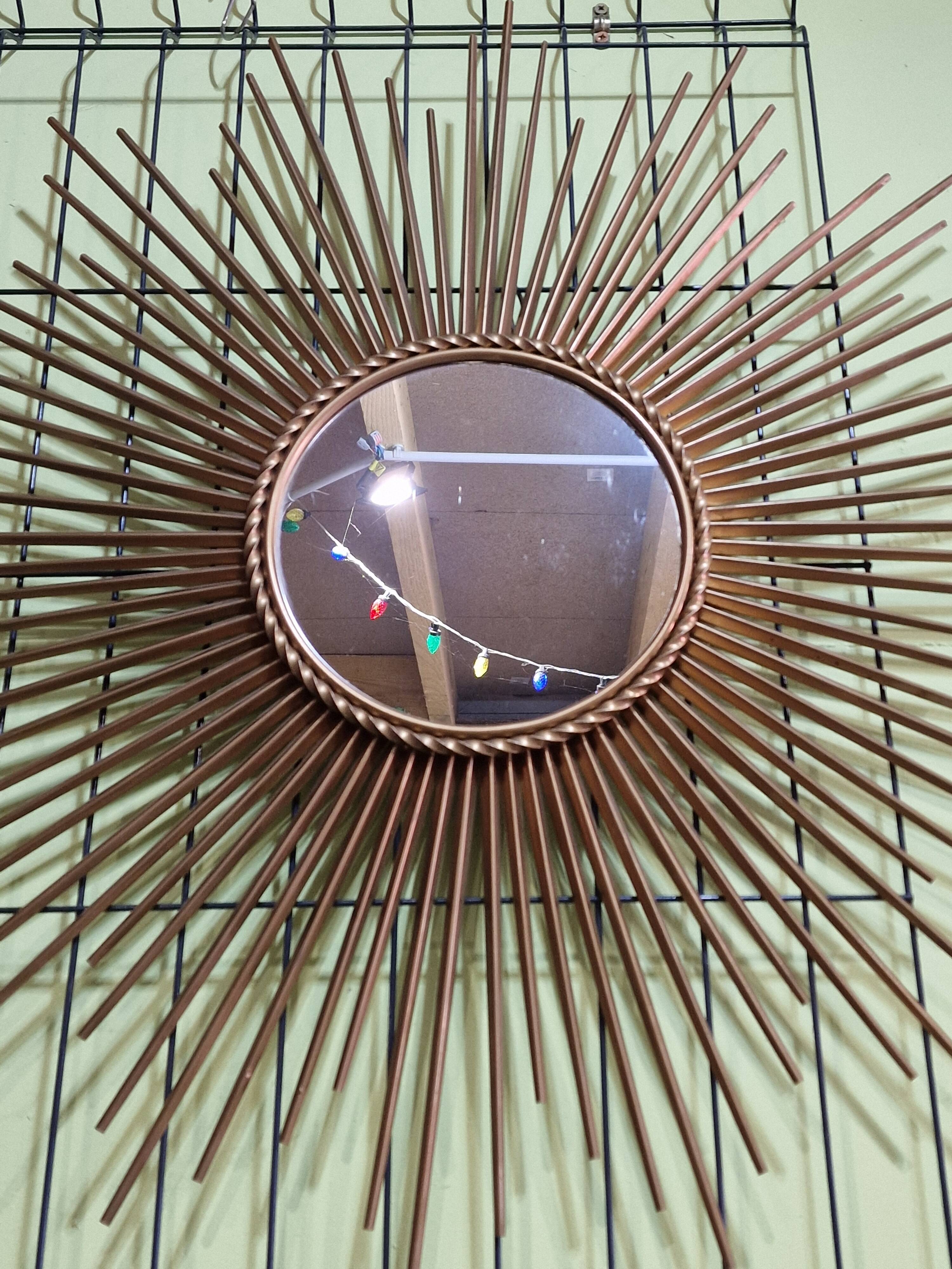 Miroir soleil vintage Chaty Vallauris A.M. – Grand modèle 83 cm