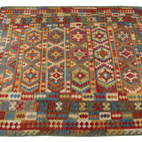 Tissé à la main Afghan Kilim Rug Large Wool Rug 257 x 299 cm