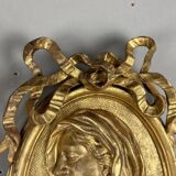 Pair of carved wooden medallions Louis XVI, 18th century