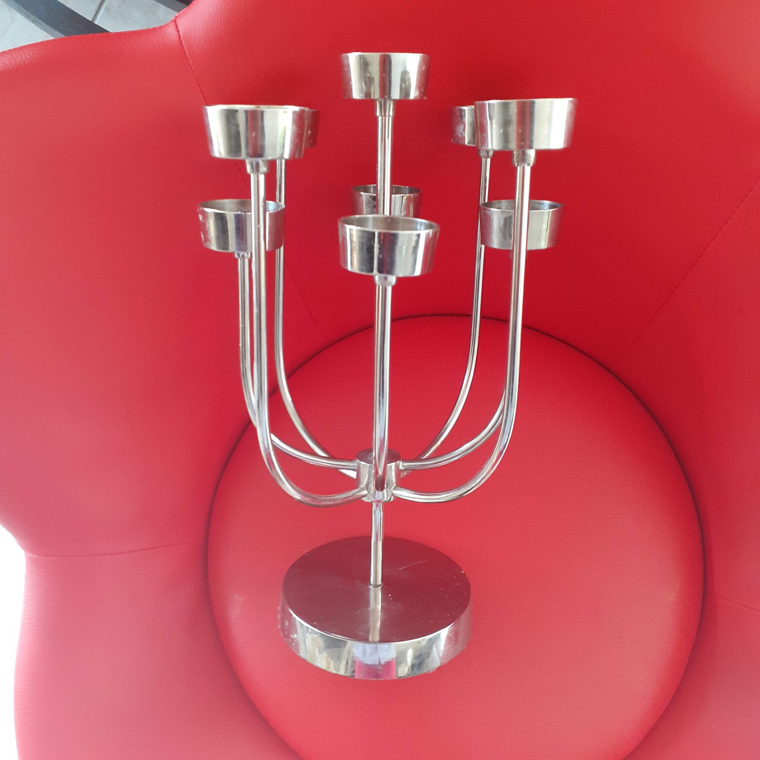 Design chandelier 9 spokes in steel