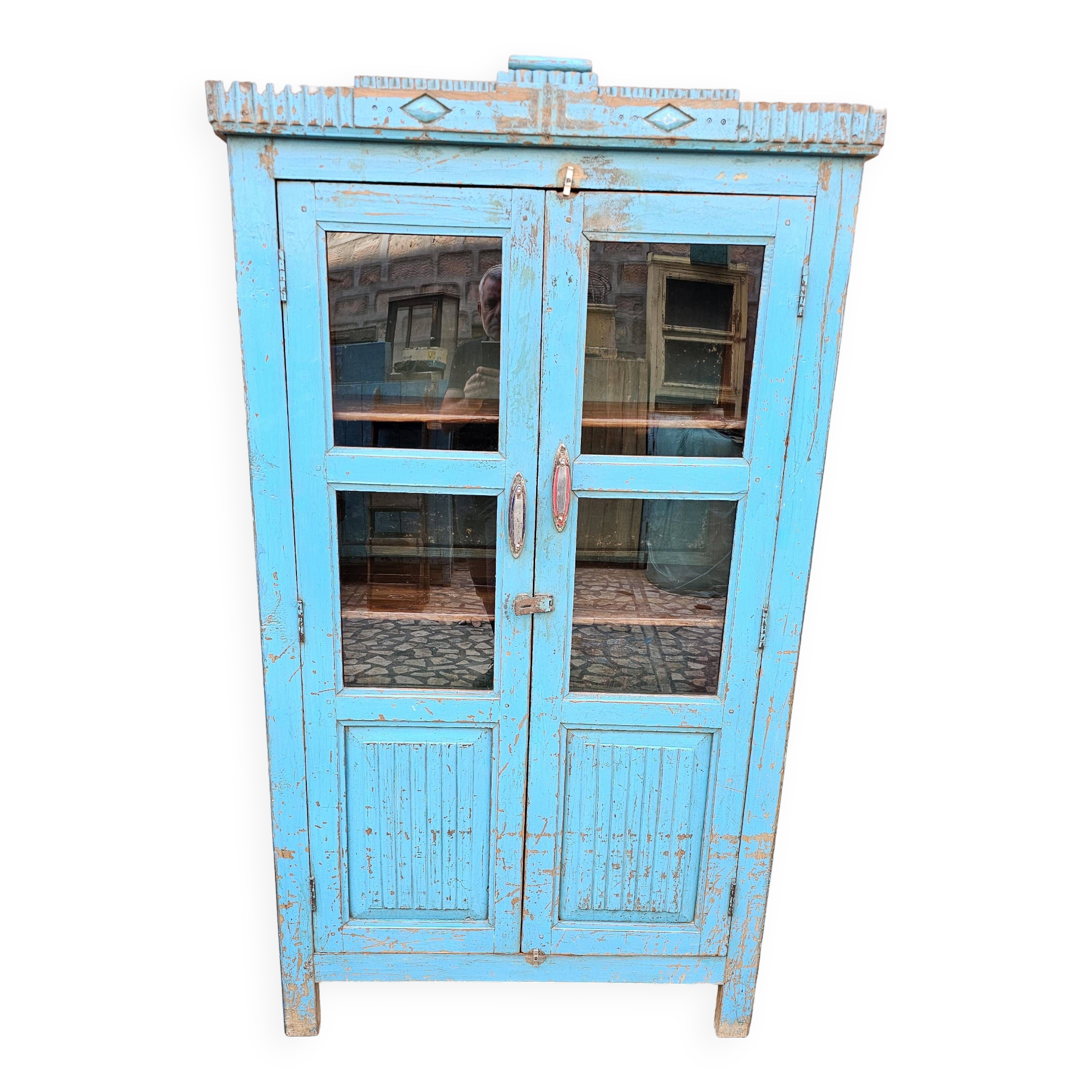 Antique Art Deco sideboard in Burmese teak