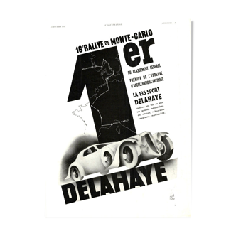 Vintage poster 30s Delahaye