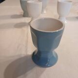 6 mismatched old egg cups