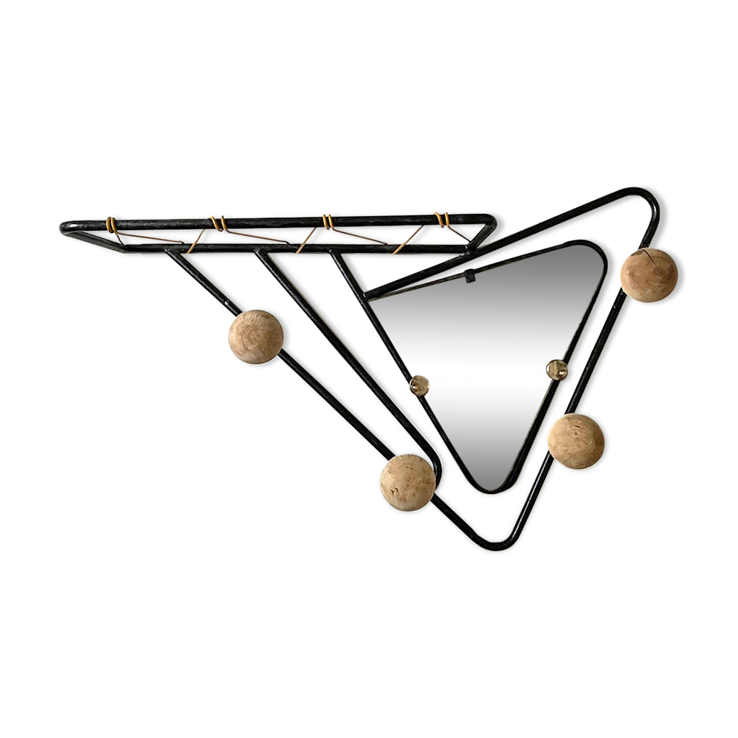 50's vintage wall coats holder