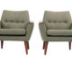 living room set,  norway 1960's, set of 2 armchairs & sofa