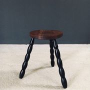French Bobbin Tripod Stool, 1940s