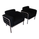 Paire de fauteuils en tissu – design moderniste, circa 1970-80