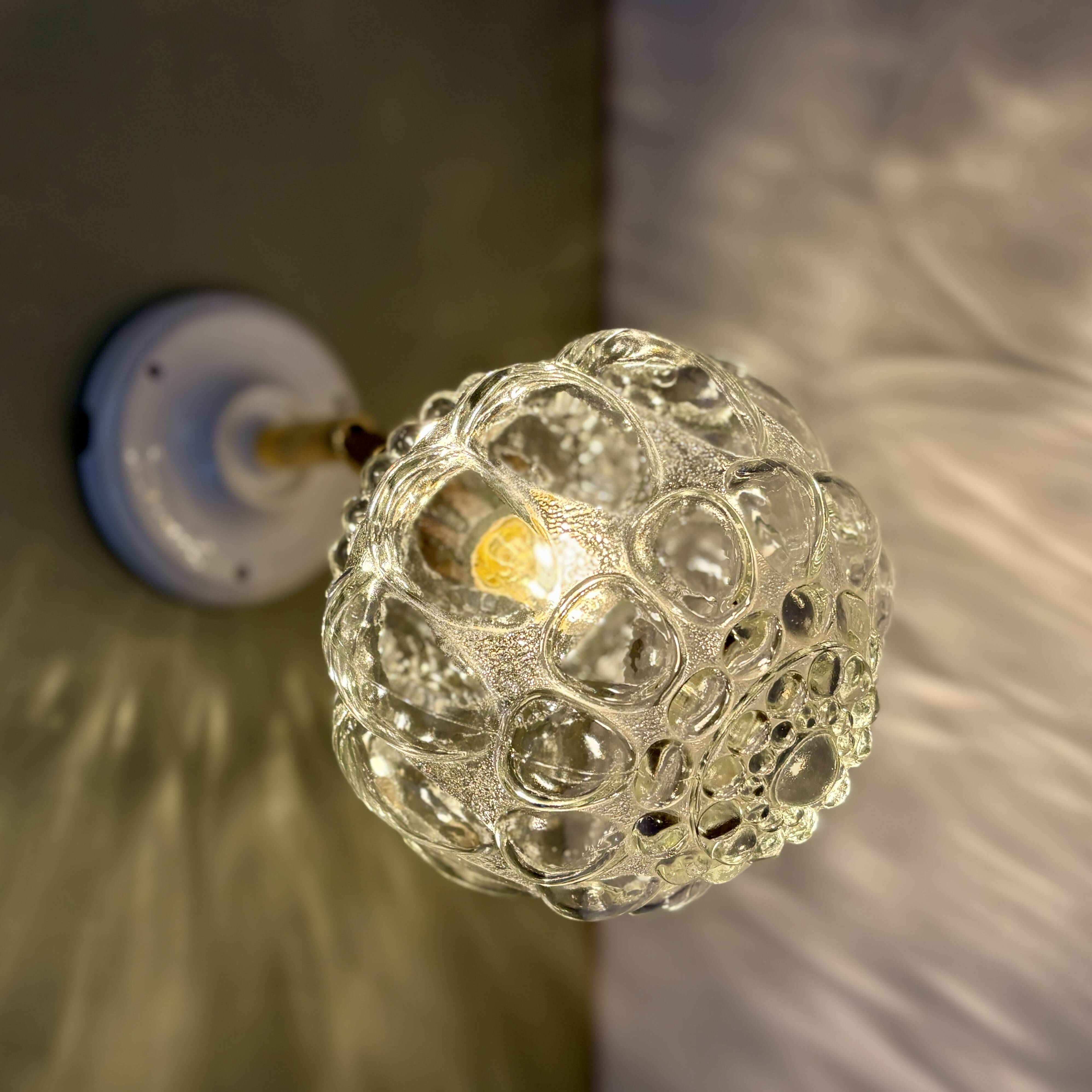 Vintage glass globe wall light