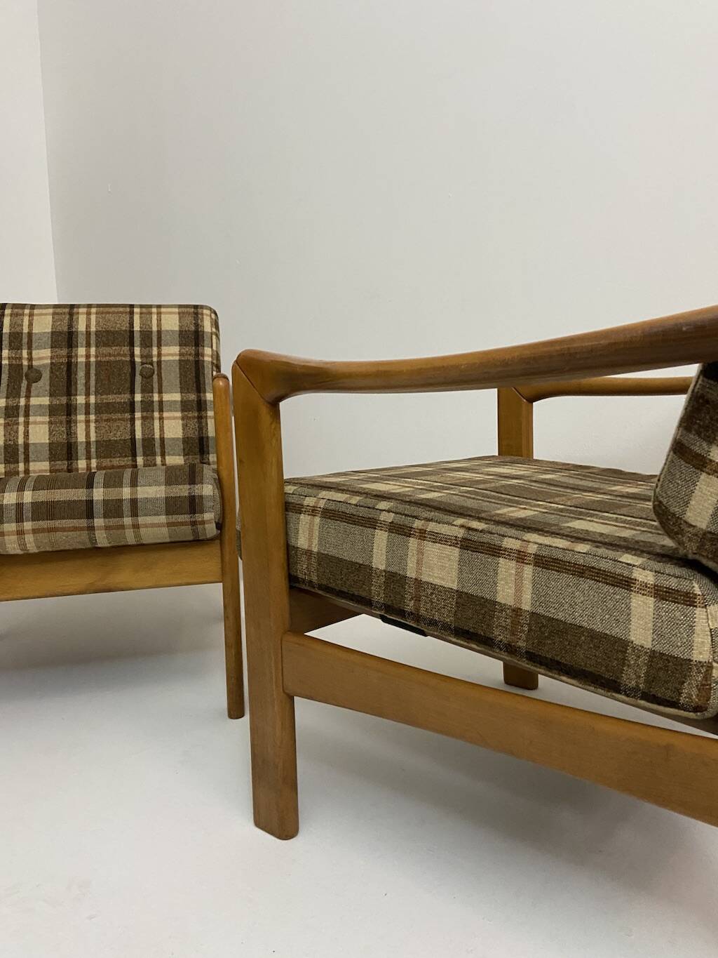 Vintage teak armchairs