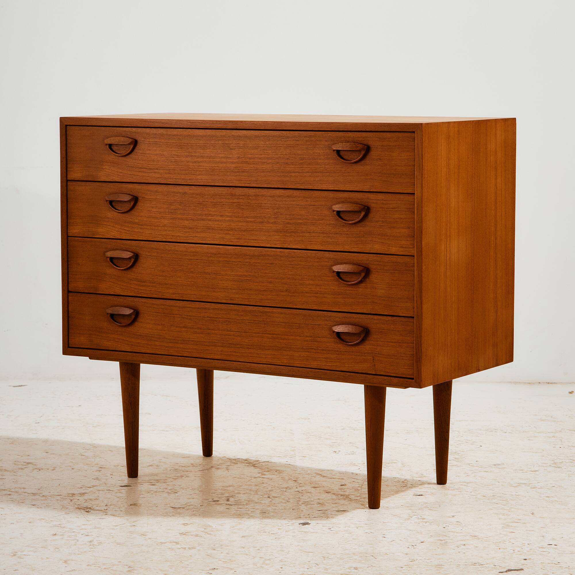 Four-drawer chest of drawers by Kai Kristiansen for Feldballes Møbler