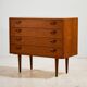 Four-drawer chest of drawers by Kai Kristiansen for Feldballes Møbler