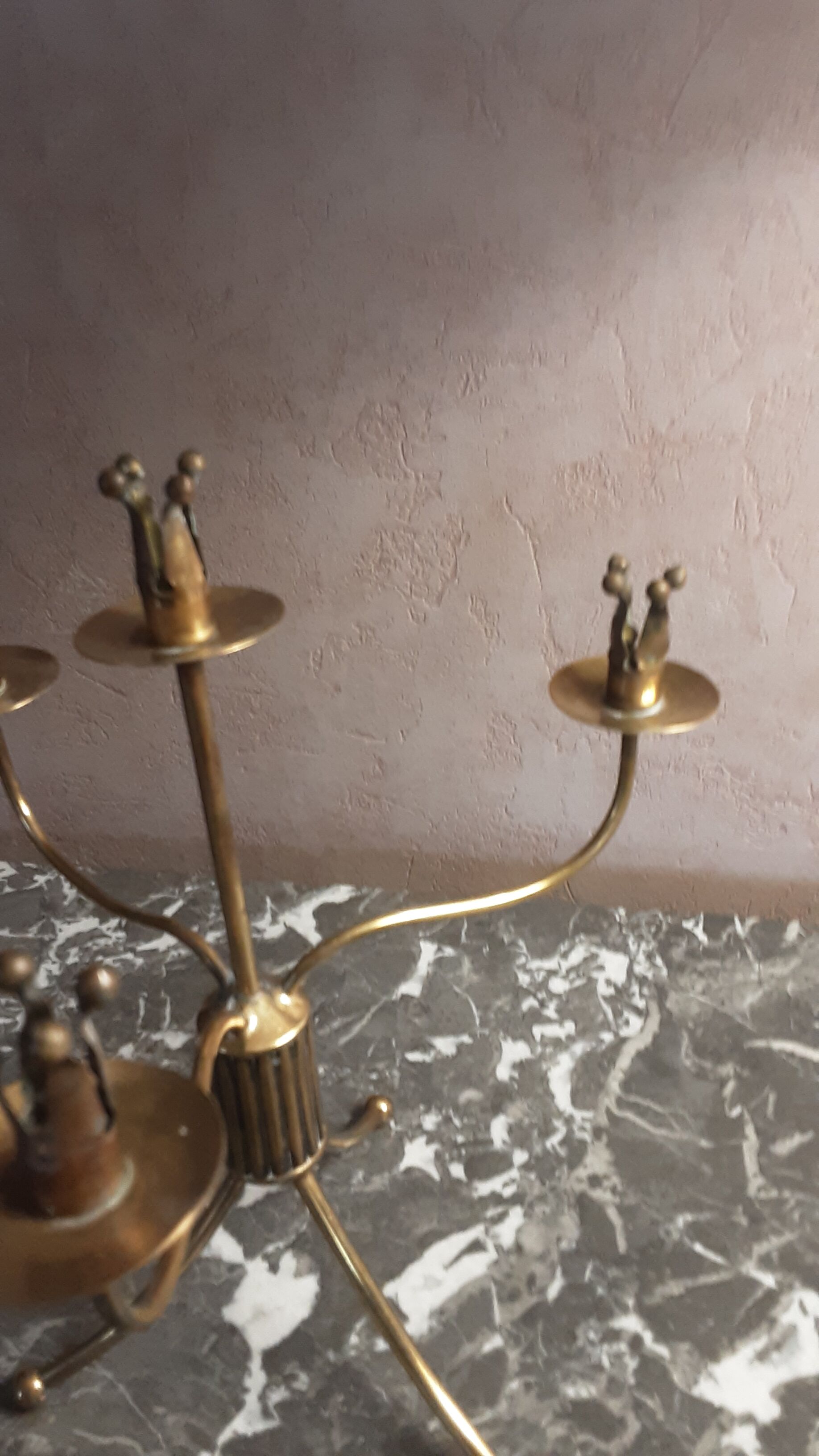 Brass chandelier - crowns - year 50