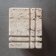 Travertine candlestick/photophore - 1960s/1970s - Cerri Nestore or Fratelli Mannelli