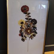 Vintage painting flowers wings of naturalized butterflies