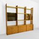 Gianluigi Gorgoni Display Unit 1970s  Fratelli Turi Bookshelf Glass Brass Briar Burl rizzo