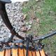 Old garden bench with vintage cast iron legs xxeme