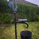 Wrought iron decoration rooster candlestick and plant holder