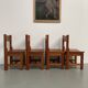 Dining table and 4 chairs, mountain furniture from the 1960s.