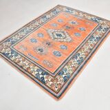 5x7 Orange & Blue Classic Vintage Rug, 154x203Cm