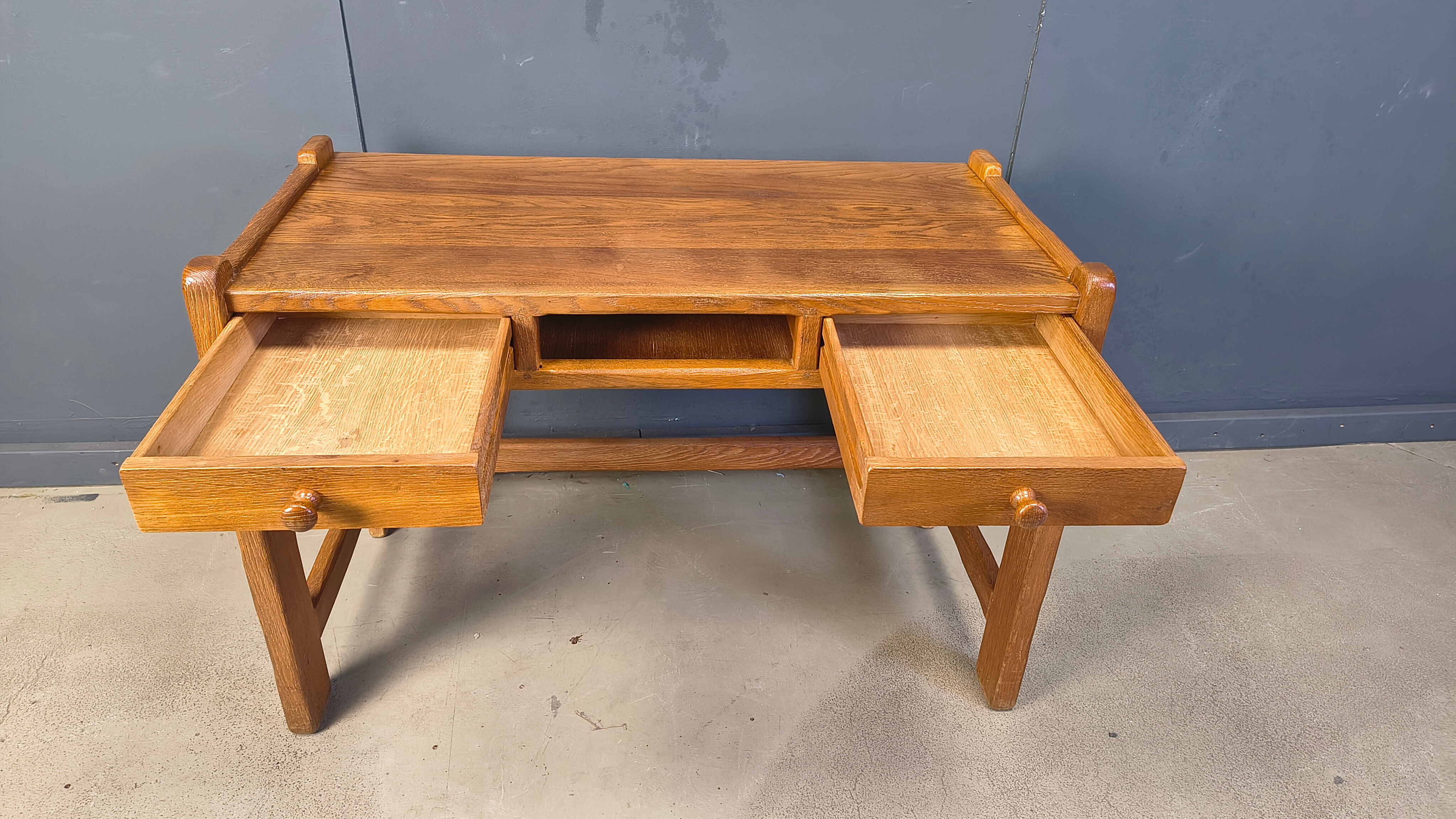Vintage oak vanity table or desk by Depuydt Belgium, 1960s