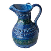 Blue ceramic pitcher Aldo Londi
