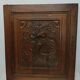 Paire d'anciennes portes en bois chêne sculpté
