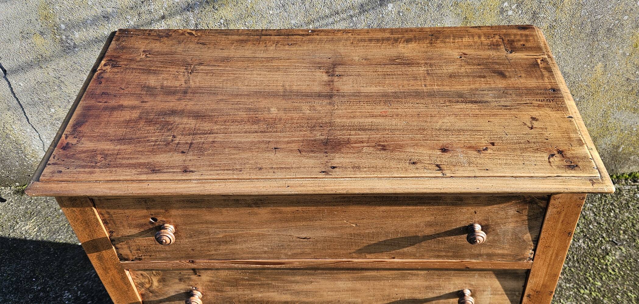 Antique solid wood chest of drawers – rustic charm, circa 1880–1920
