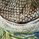 Vase or pitcher in dabbling shaped on Onnaing's earthenware fish. Art Nouveau period. Perfect condition