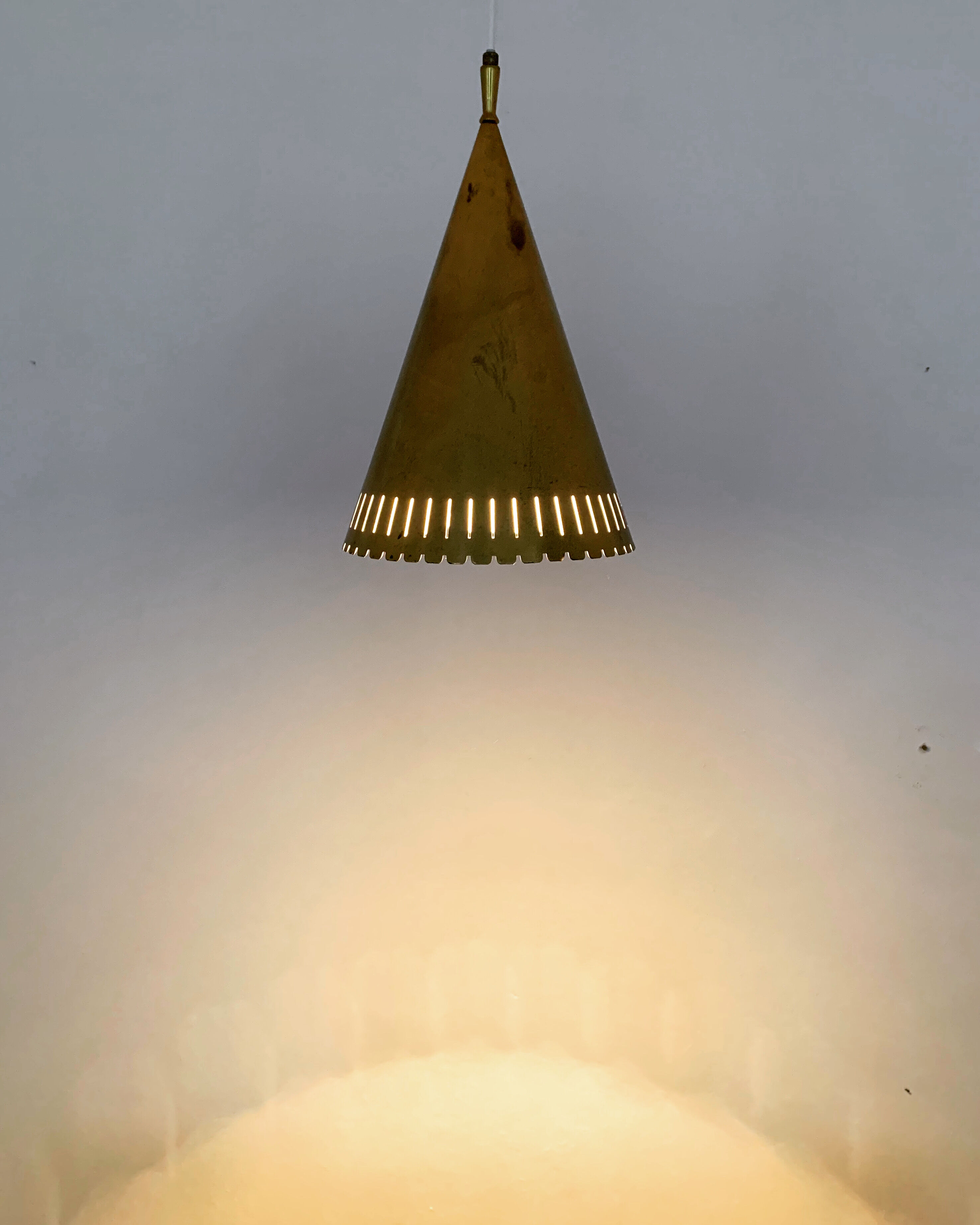 Swedish Mid-Century Modern brass pendant lamp