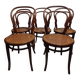 Set of 5 bentwood bistro chairs in THONET style no. 14