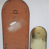 Two 70s patinated brass mirrors