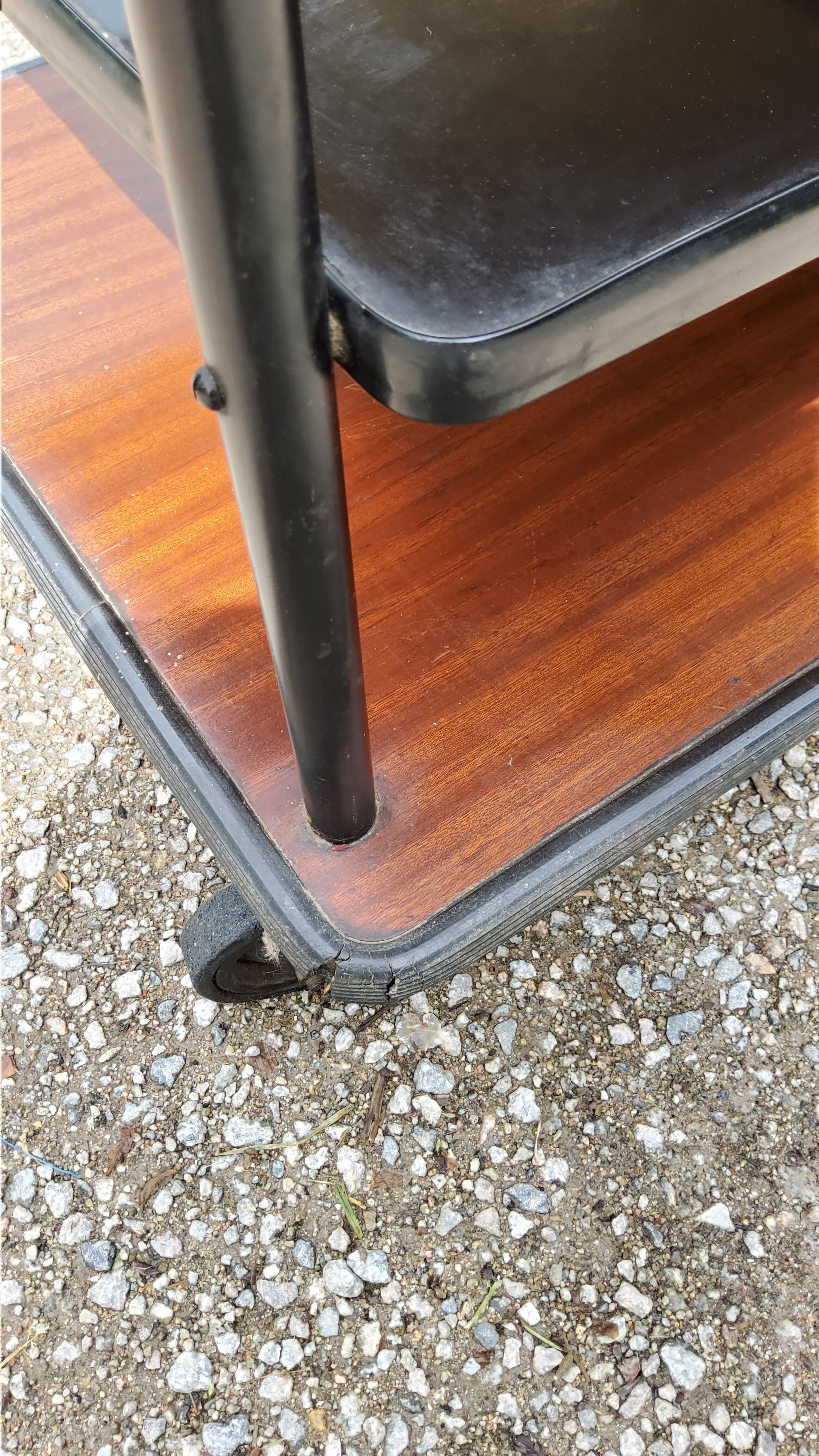 1960s roller service in mahogany and formica fournier paris