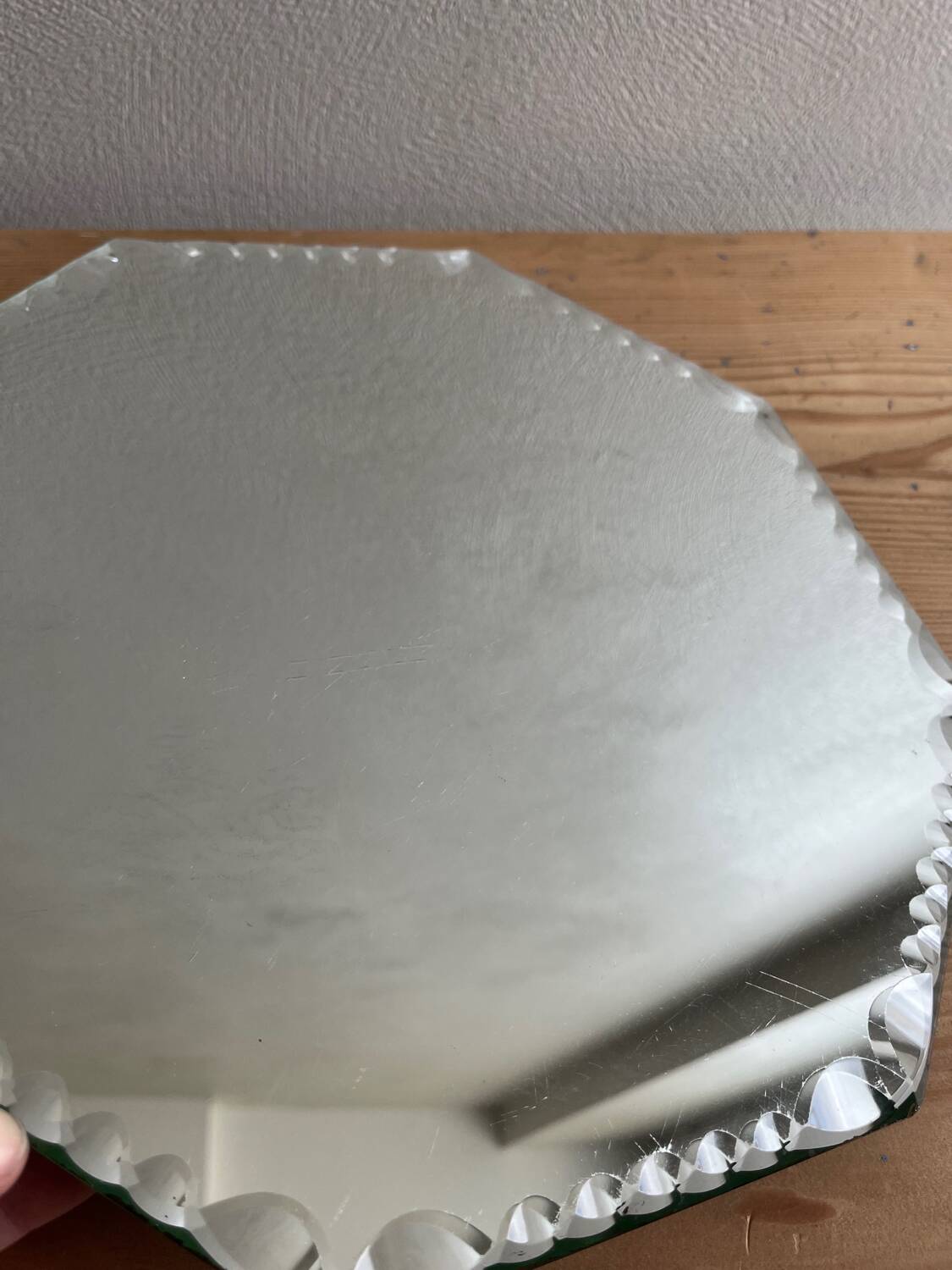 Vintage octagonal beveled mirrors