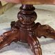 Large Louis Philippe period mahogany fiddle-shaped pedestal table, 19th century