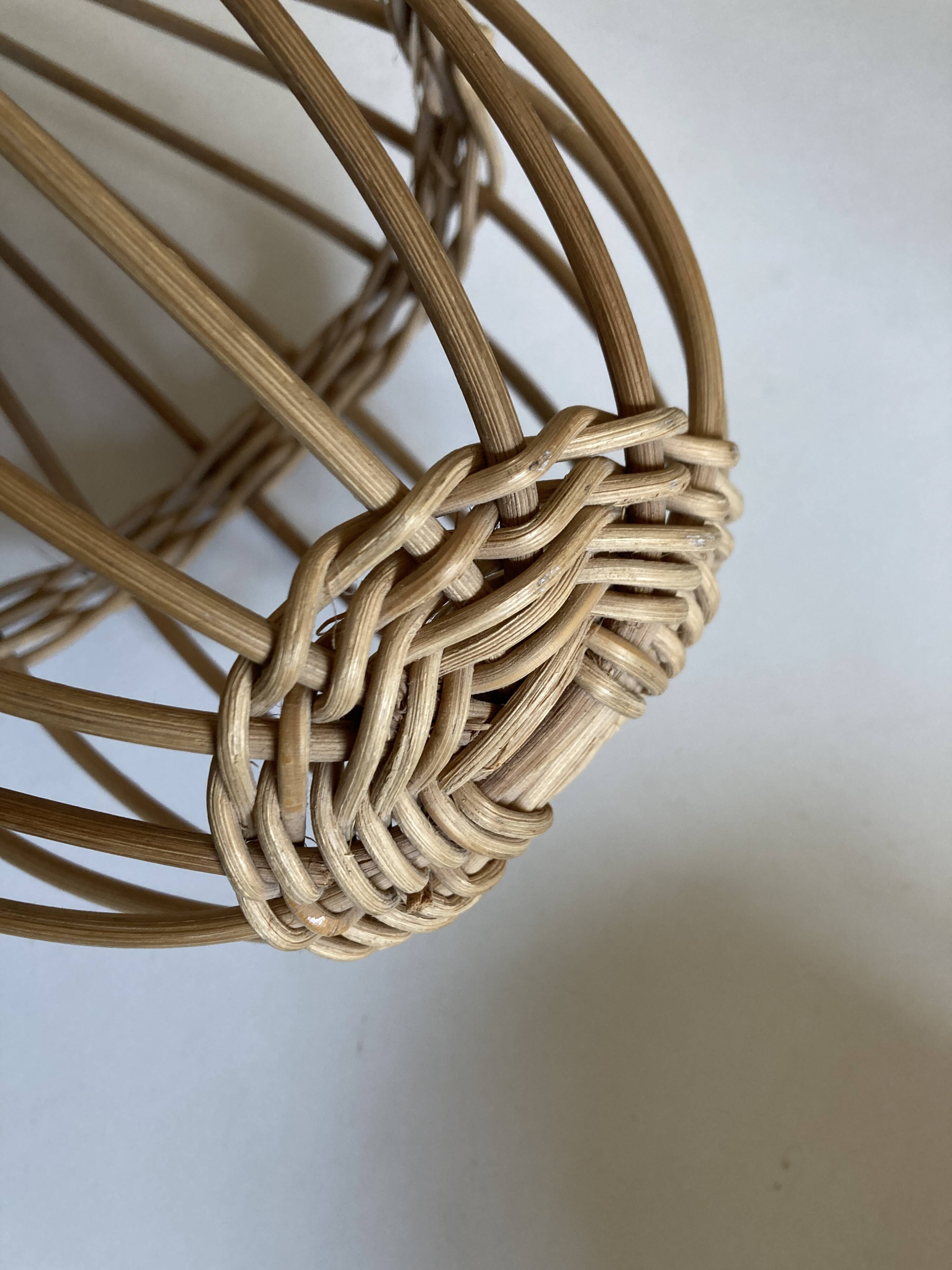 Wicker mannequin hat head