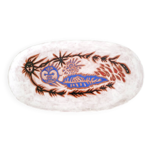 Grand plat ovale en terre