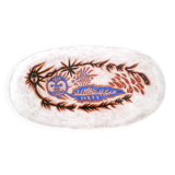 Large oval enamelled terracotta dish by Jean Lurçat from the 1950s