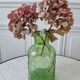 Green glass vase 70s