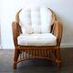 1980's rattan armchair