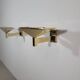 Paire d'appliques vintage en laiton Verre Lumiere