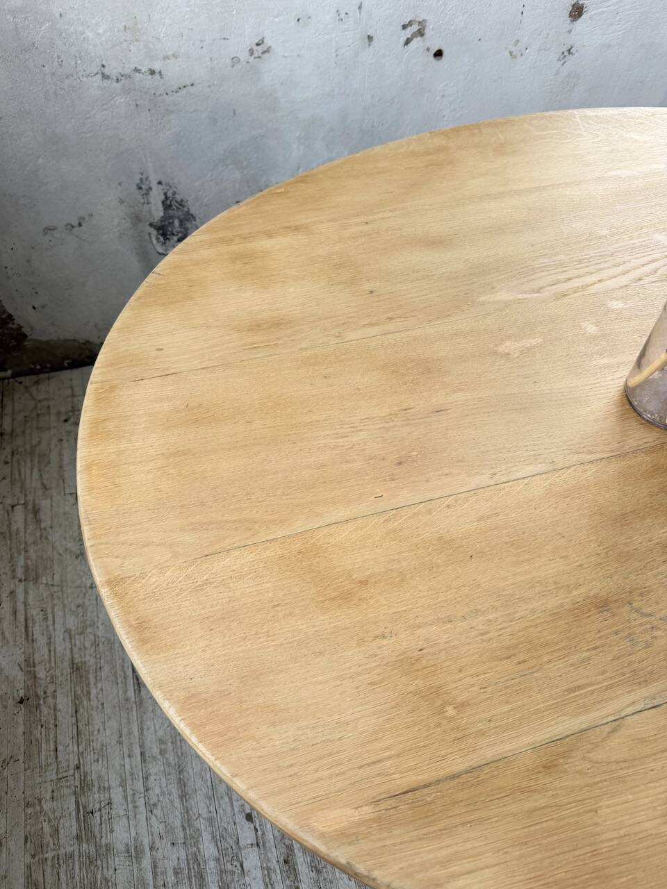 Oval farmhouse table oak 1960