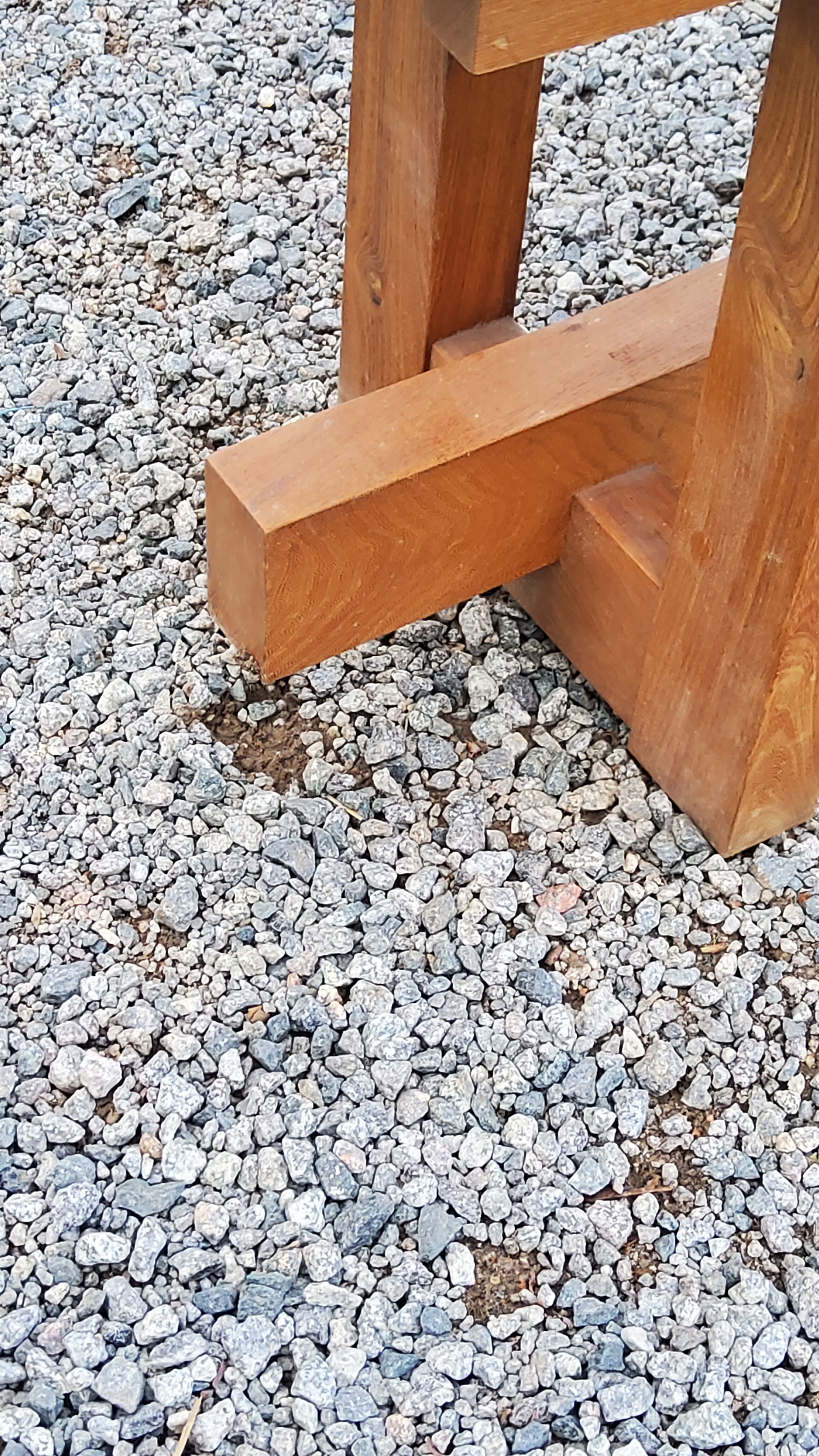 Solid elm bench from the 70s