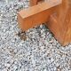 Solid elm bench from the 70s