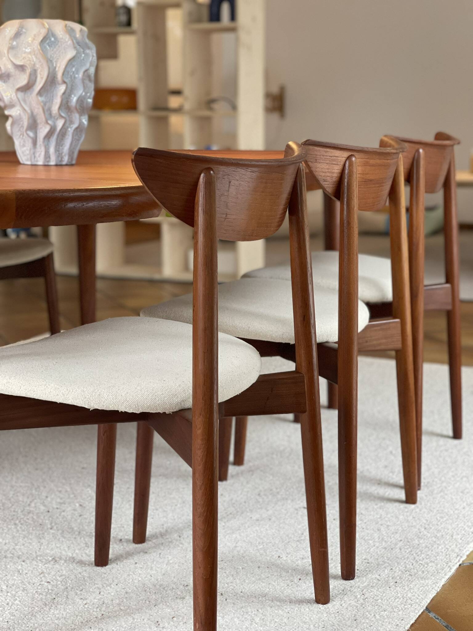 Lot de 6 chaises en Teck par Harry Østergaard Model 58