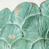 Cylinder vase "go green" textured leaves 100% handmade